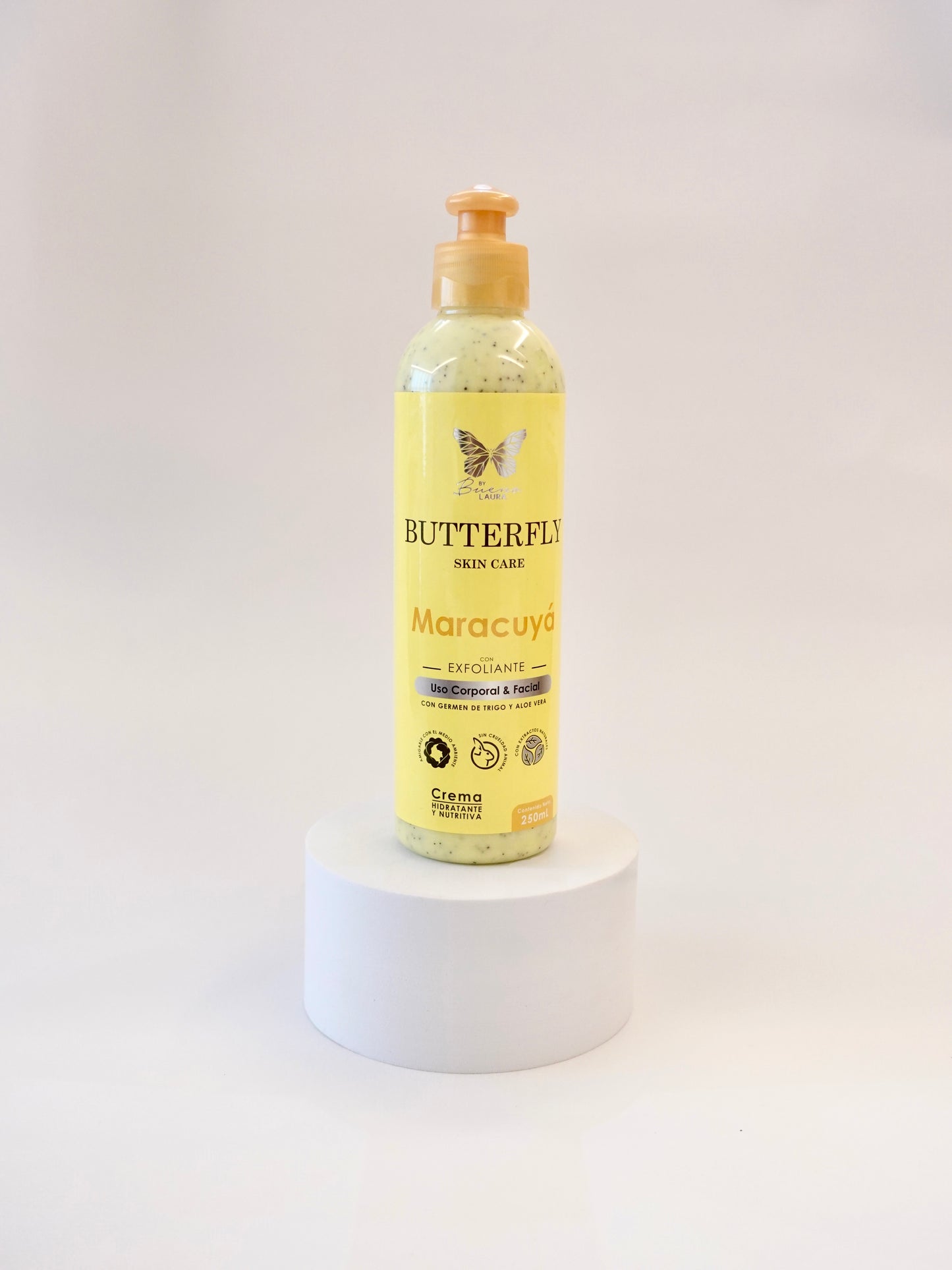Crema Exfoliante de Maracuyá – Hidratante Corporal y Facial con Aloe Vera (250ml)