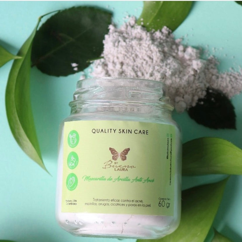 Mascarilla de Arcilla Antiacné – Purificante con Azufre y Arcilla Natural (100g)