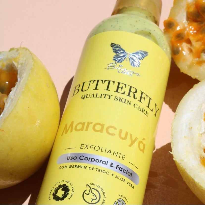 Crema Exfoliante de Maracuyá – Hidratante Corporal y Facial con Aloe Vera (250ml)