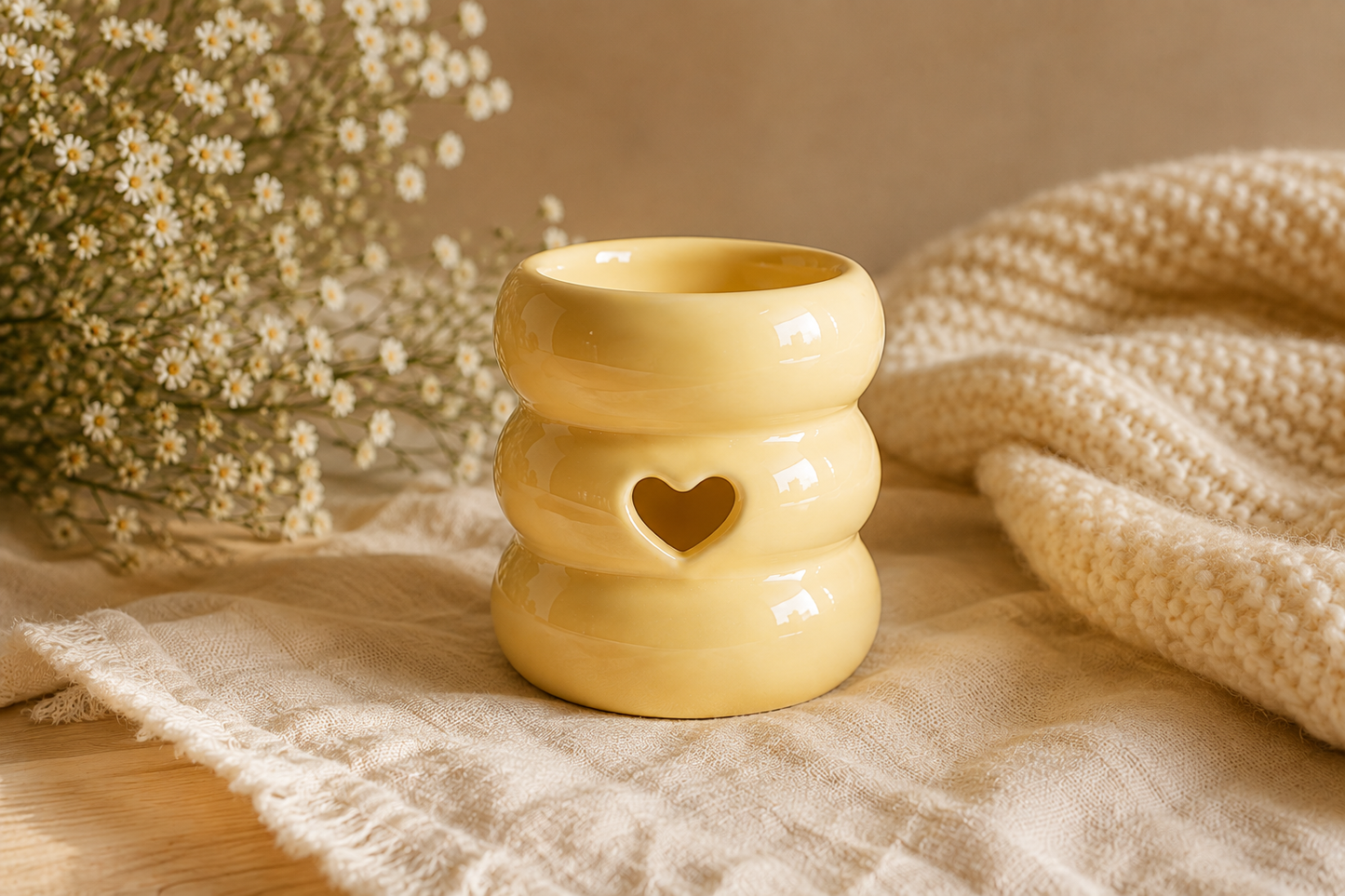 Kit de Wax Melts Rosé Berry con Pebetero