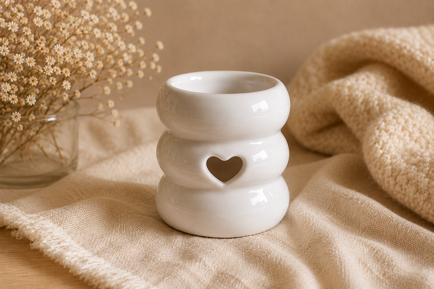 Kit de Wax Melts Rosé Berry con Pebetero