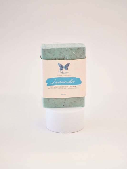 Jabón Artesanal de Lavanda – Relajante y Antiacné con Aceite Esencial (100g)