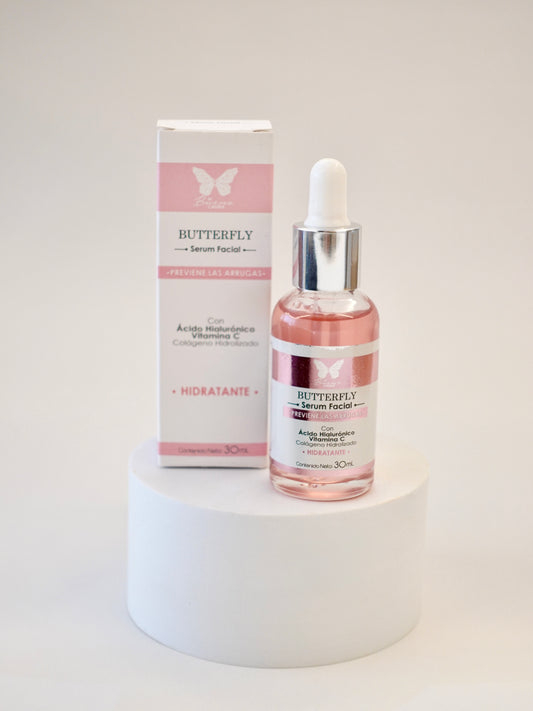 Sérum Facial Butterfly – Hidratante con Ácido Hialurónico, Vitamina C y Colágeno (30ml)