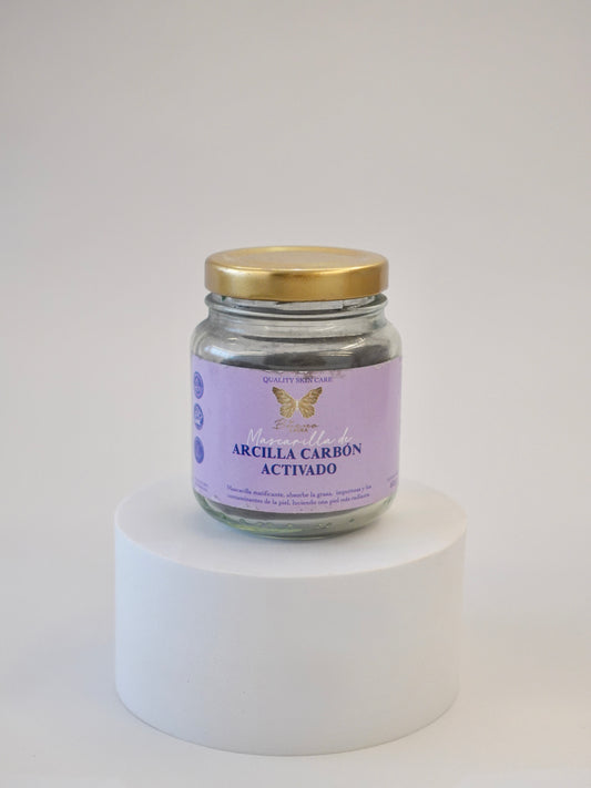 Mascarilla de Arcilla con Carbón Activado – Limpieza Profunda y Control de Grasa (100g)
