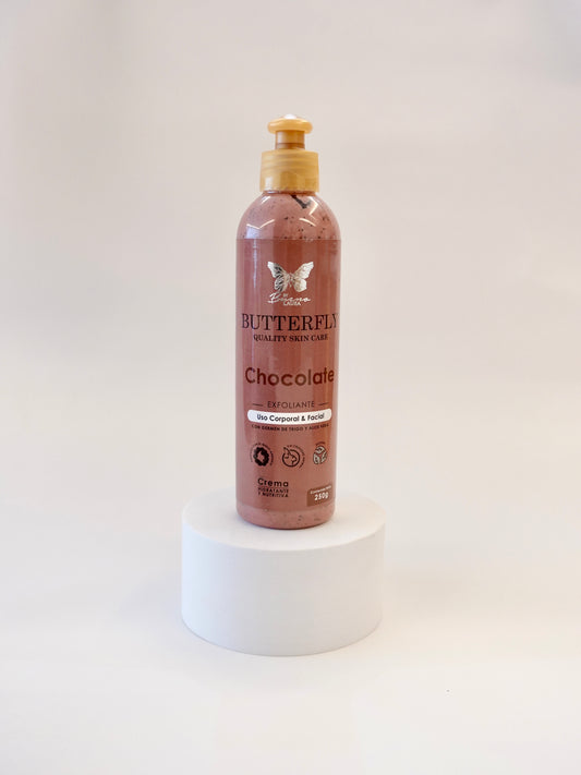 Crema Exfoliante de Chocolate – Nutritiva Corporal y Facial con Aloe Vera (250g)