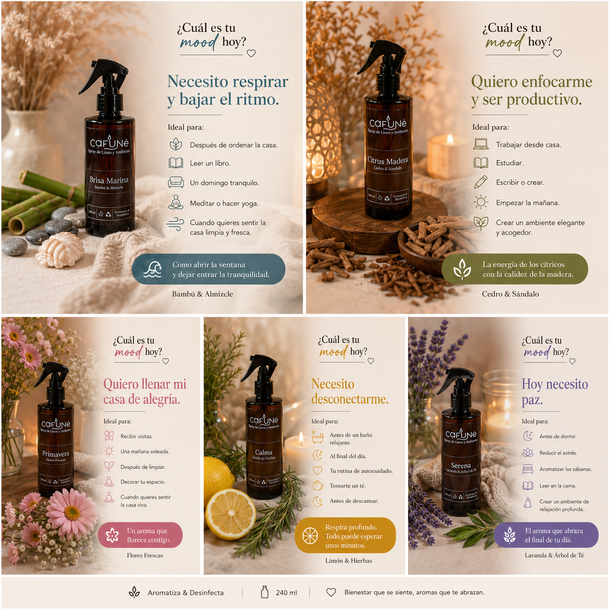 Spray de Linos Citrus Madera 240ml