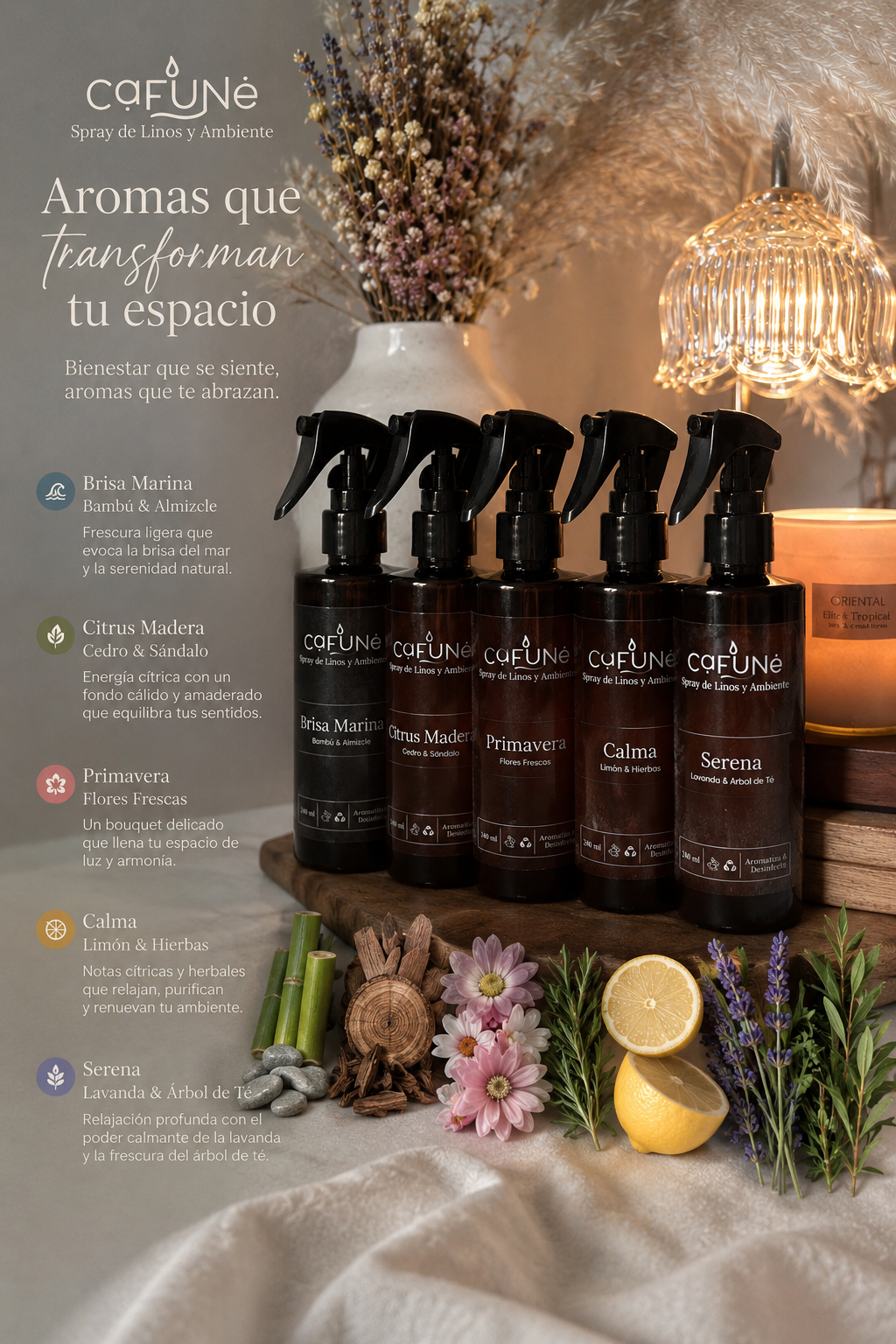 Spray de Linos Citrus Madera 240ml