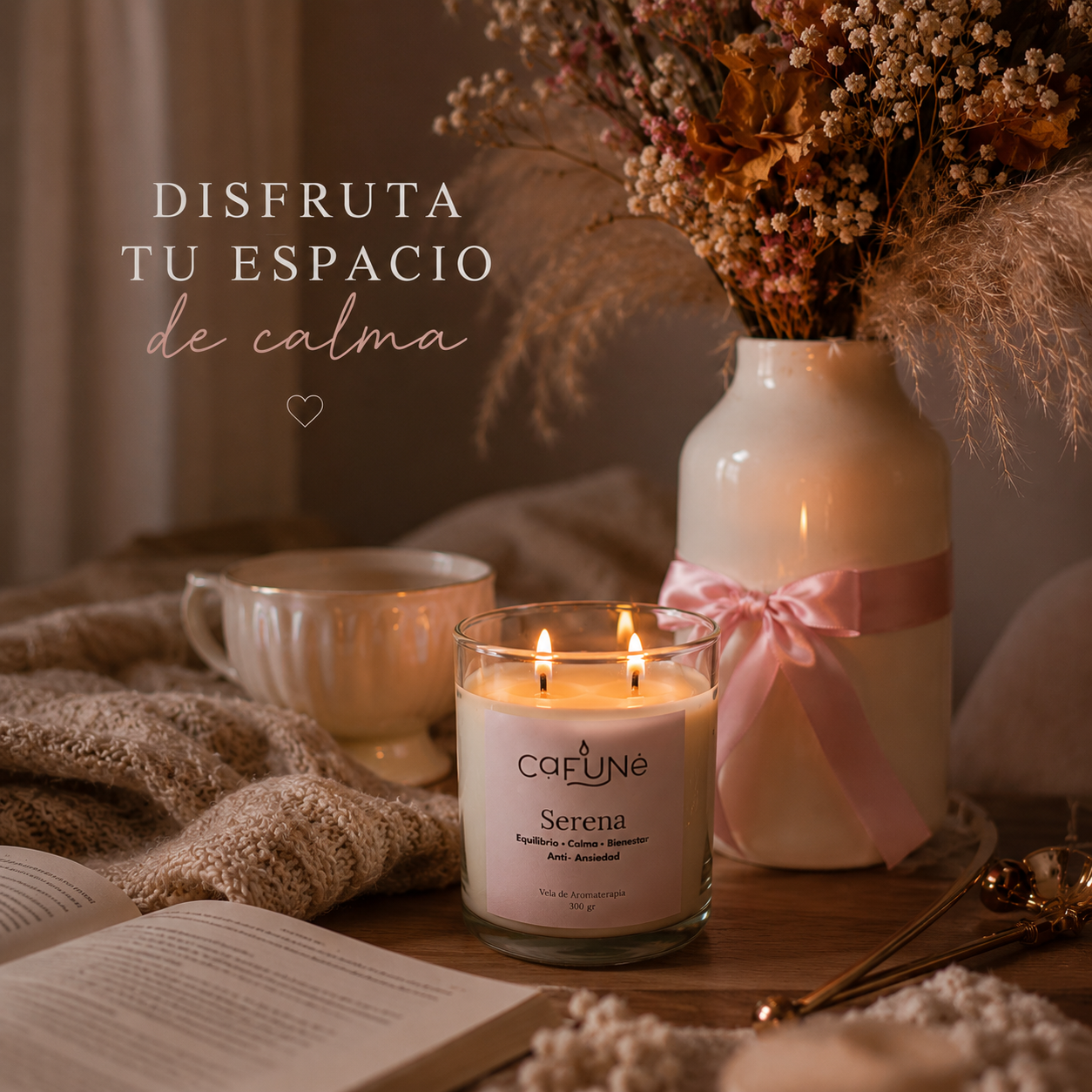 Vela del sueño Serena con Melatonia + CBD + Valeriana